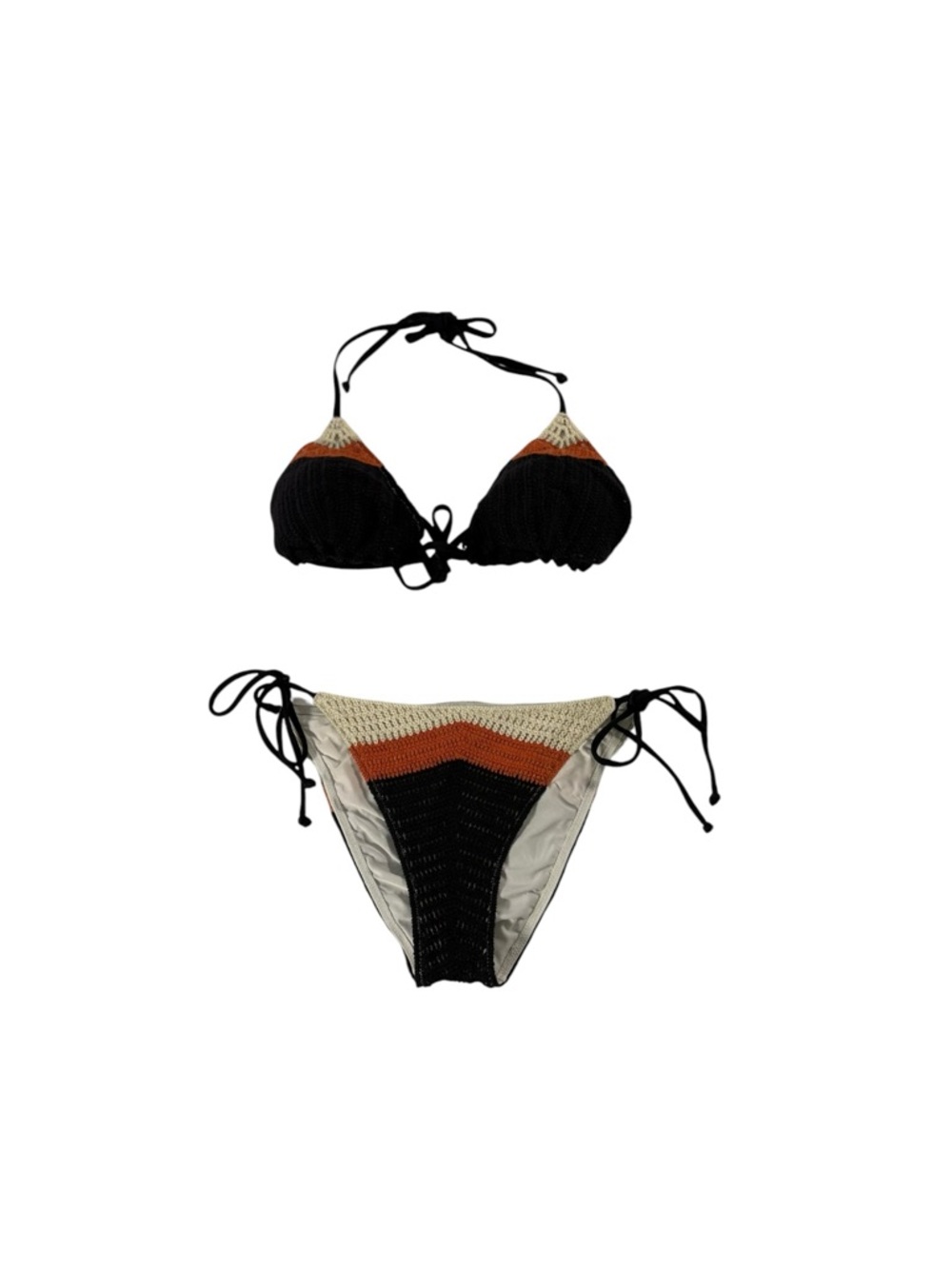 Victoria’s Secret Y2K Crochet Bikini Set M/L Boho Festival Rare 2000s - Picture 2 of 12
